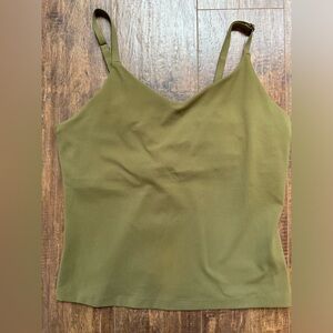 Athleta Elevation V Neck Support Slim Activewear Top Medium